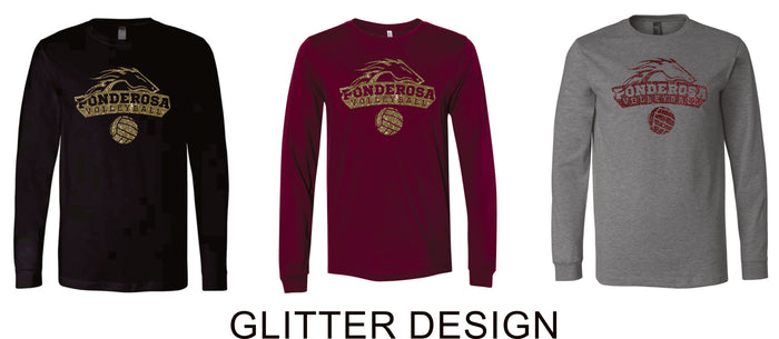 Pondo VOLLEYBALL Bella Canvas Long Sleeve Tee- 3 Colors