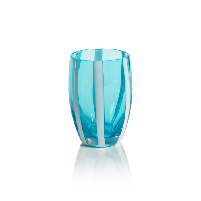 Portofino Striped Stemless Glass - Set of 4 - Drinkware Sets by Carlyle Avenue