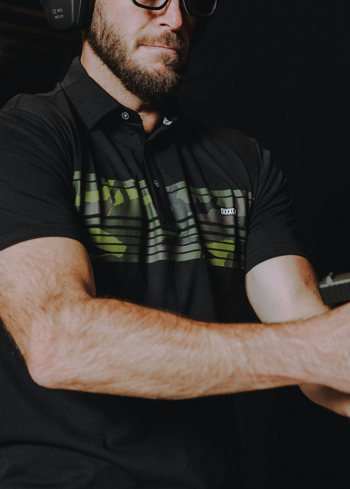 Premium Polo - Camo Stripes/Black