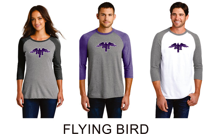 RHMS Ladies or Unisex Raglan Tee- Matte or Glitter