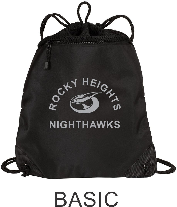 RHMS Mesh Trim Drawstring Bag- 3 designs- Matte or Glitter