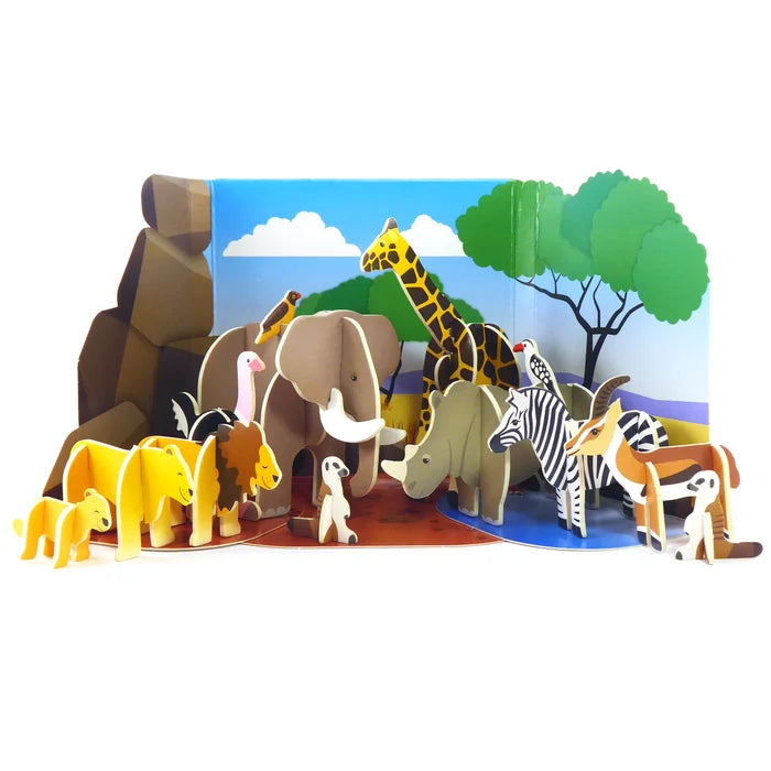 'Savannah Animals' Mini Playset - a sustainably managed playset from Playpress