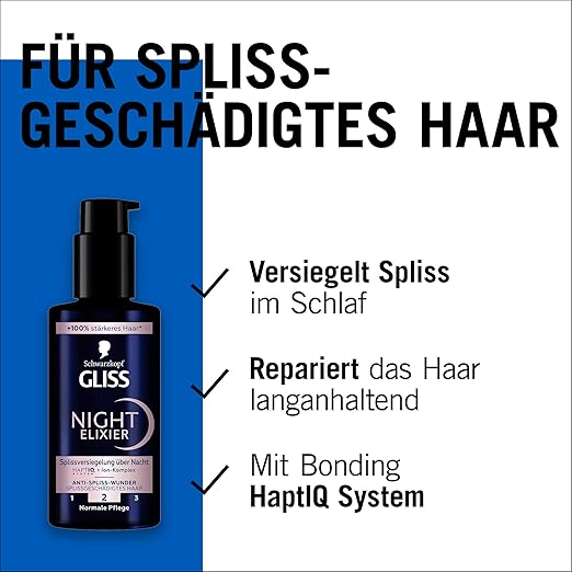 Schwarzkopf Gliss Night Elixier Anti-Spliss Wunder Hair Serum 100 ml