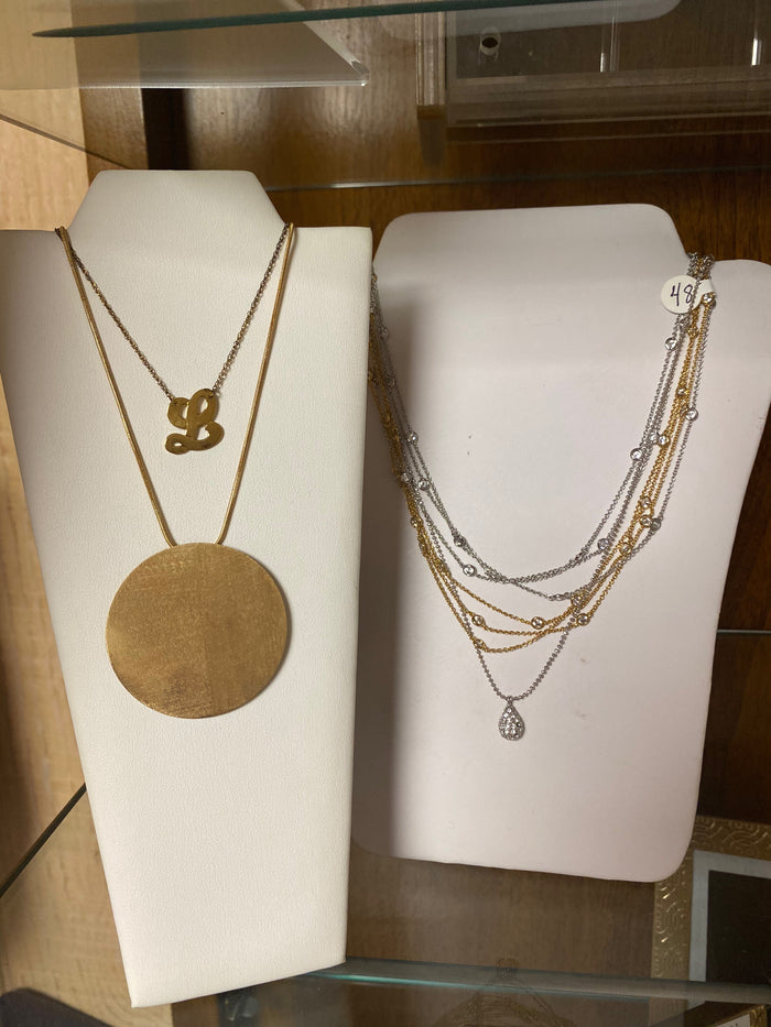 Script Initial Pendant Necklace