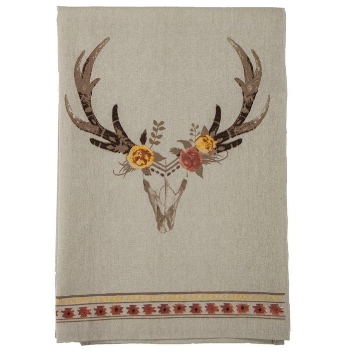 Skull/Floral Bohemian Tea Towel, Set of 5 Tea Towel