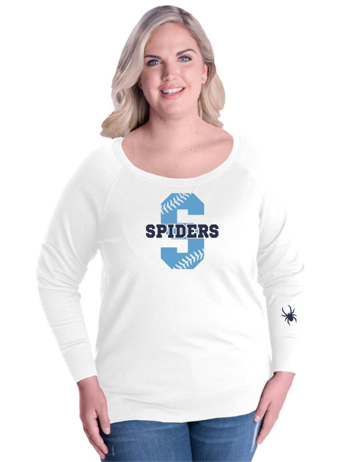 Spiders Curvy Ladies Slouchy "S" Pullover- Matte or Glitter