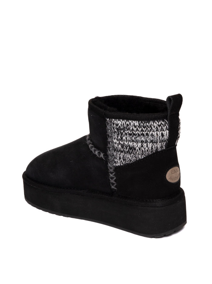 EMU Stivaletto montone nero W13143 STINGERKNIT-BLACK