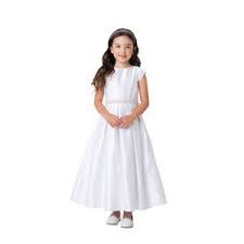 Sweet Kids Ankle Length Satin w/ Rhinestones
