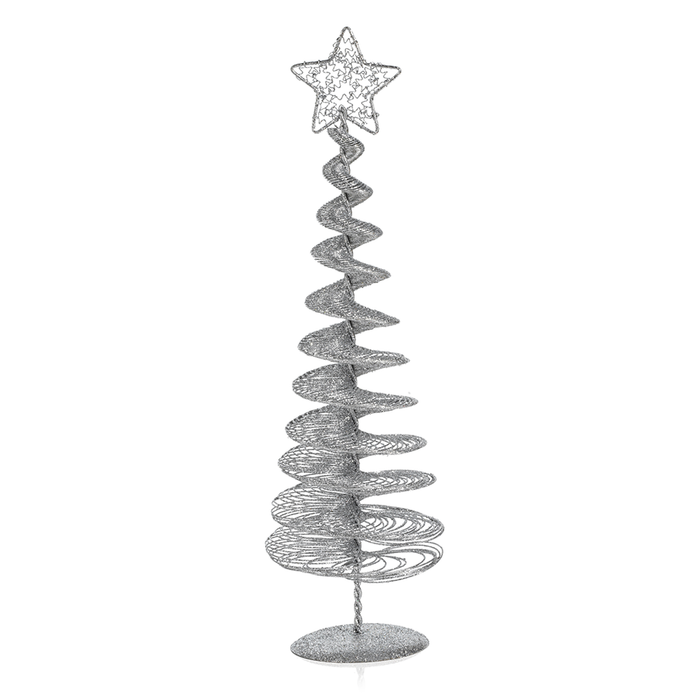 Swirl Wire Tree - Silver - Christmas Trees by Carlyle Avenue