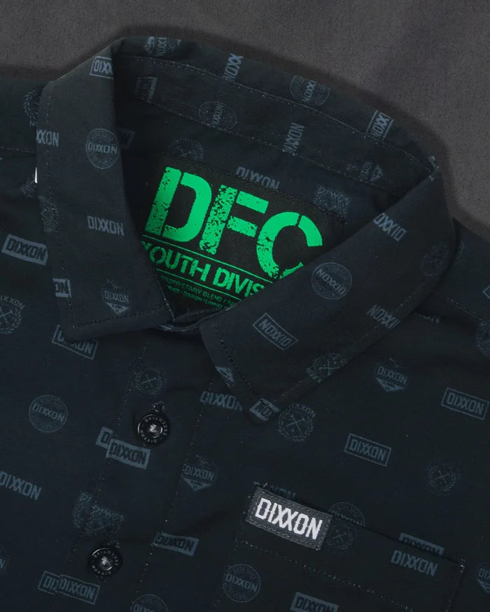 The Executive Black Youth Short Sleeve Party Shirt