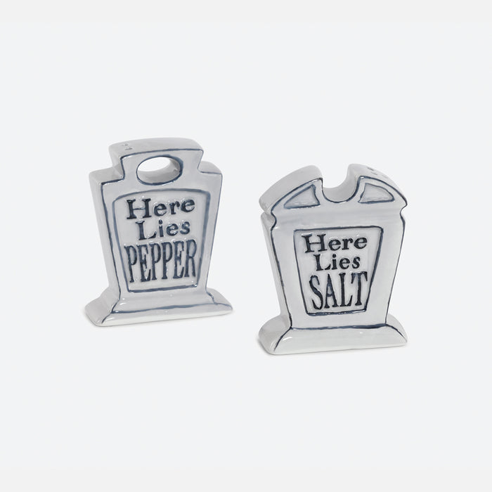 Tombstone Ceramic Salt & Pepper Shakers - Set of 2