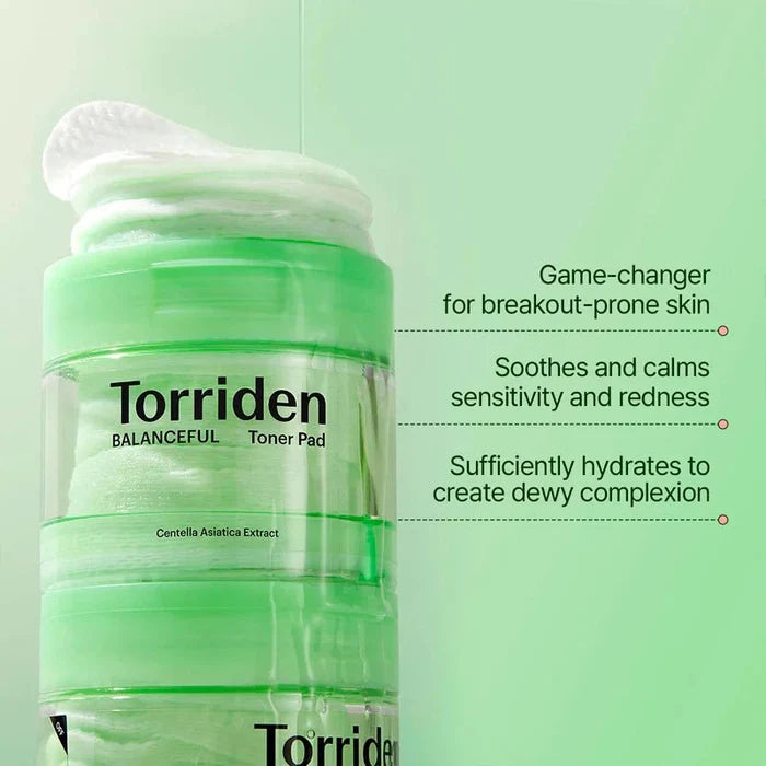 Torriden Balanceful Cica Toner Pad 60 Pads – Toner Pad | Korean Skincare Canada - VGLE Beauty