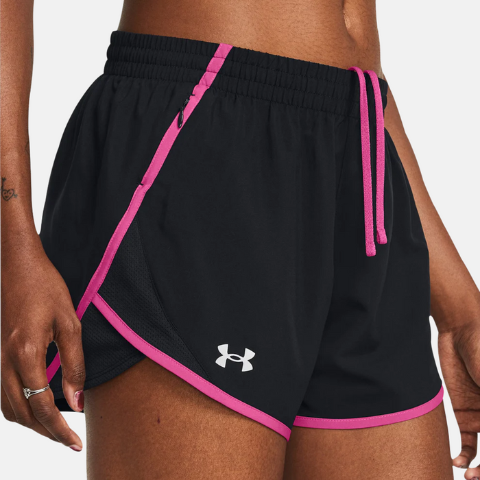 Under Armour Women's Tech Tshirt / Shorts Set - Black/Pink
