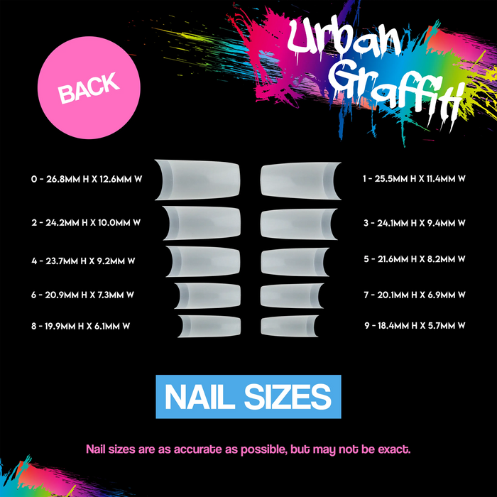 Urban Graffiti JP-011 Square Nail Tip - Natural - 500 Naio Nails
