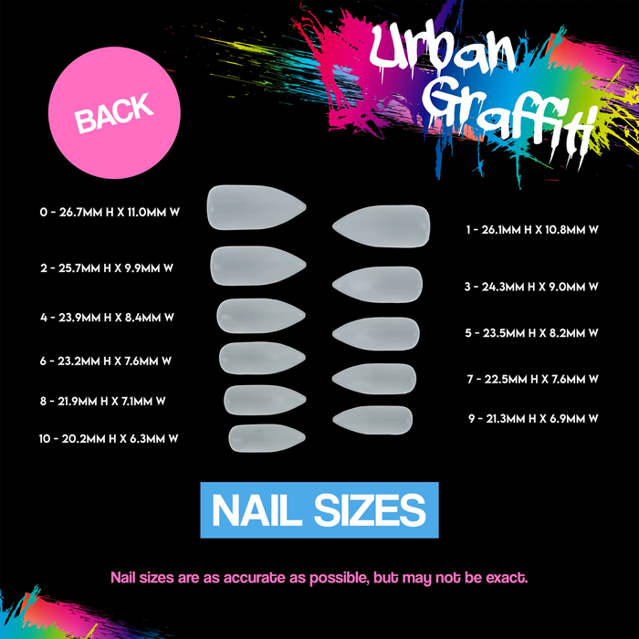 Urban Graffiti JP-012 Moutain Peak Nail Tips - Natural - 550 Naio Nails