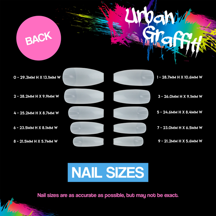 Urban Graffiti JP-017 Ballerina Nail Tips - Natural -500 Naio Nails