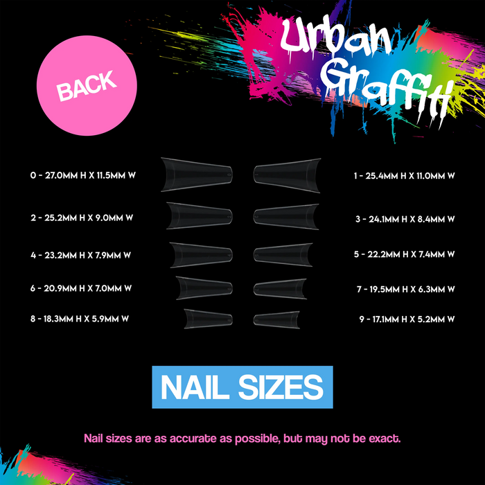 Urban Graffiti JP-026 Nail Tips - Transparent - 500 Naio Nails