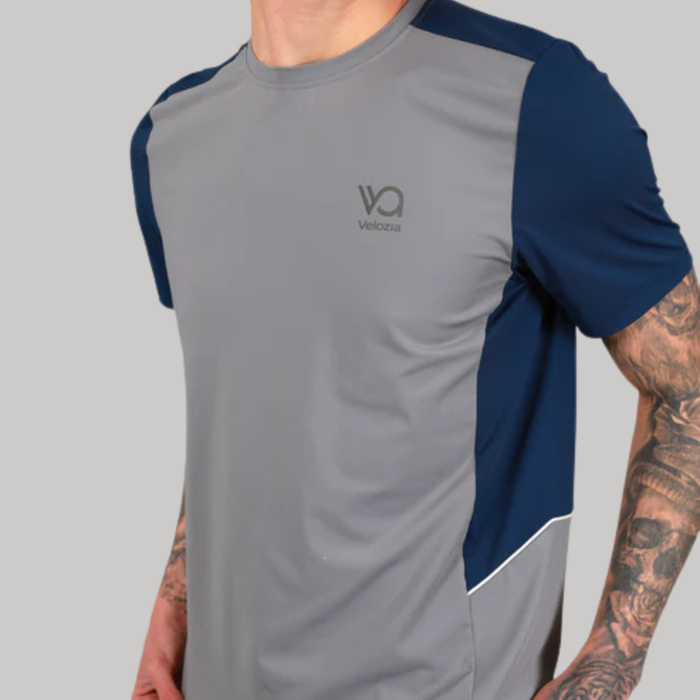 Velozia Evolve T-Shirt - Grey/Navy