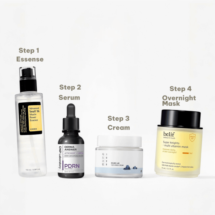 VGLE Beauty Bundle - Glow Routine 4 - Step Set – Skin Care | Korean Skincare Canada - VGLE Beauty