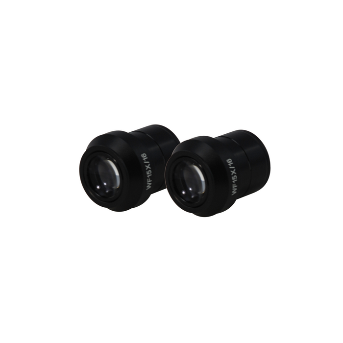 WF 15X Widefield Focusable Microscope Eyepieces, High Eyepoint, 30mm, FOV 16mm, Adjustable Diopter (Pair)