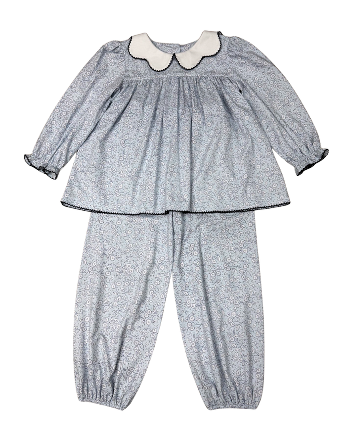 Whimsy Bay Winter Willa Bubble Pant Set-Lt. Blue