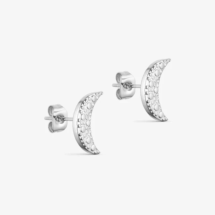 Wolff Jewelry - Moon Stud - Sølvfarvet