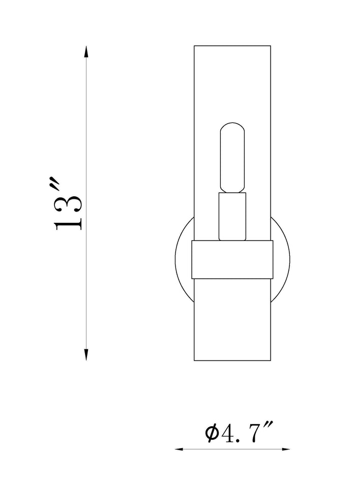 Wall Sconce Z-Lite 4008-1S-PN Polished Nickel Datus 1 Light Wall Sconce Z-Lite