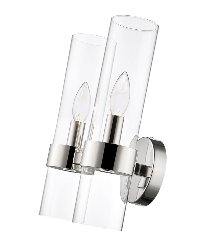Wall Sconce Z-Lite 4008-2S-PN Polished Nickel Datus 2 Light Wall Sconce Z-Lite