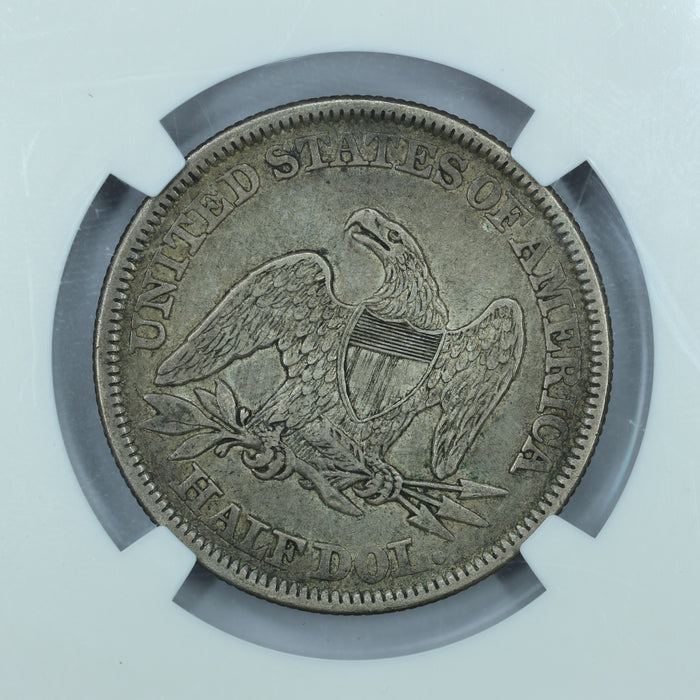 1857 Seated Liberty Silver Half Dollar 50c - NGC XF40