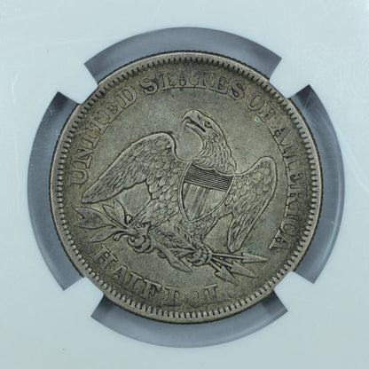 1857 Seated Liberty Silver Half Dollar 50c - NGC XF40