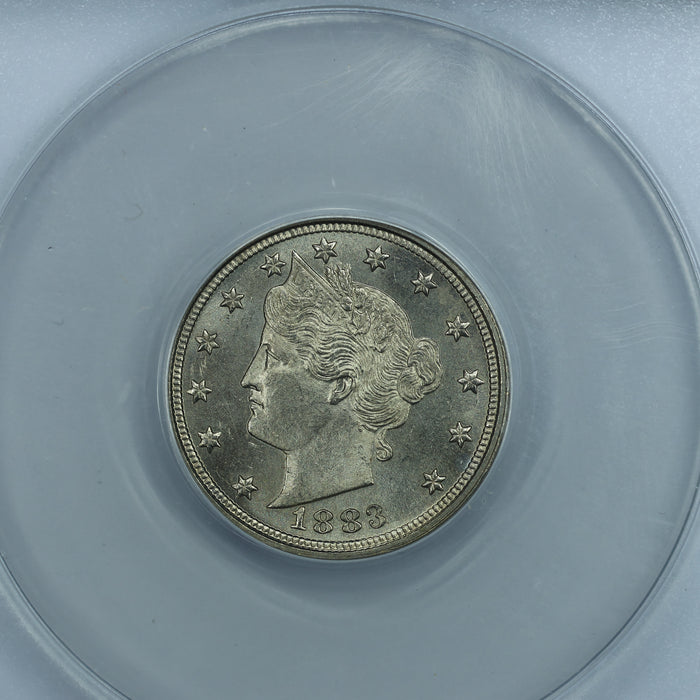 1883 Liberty Head V Nickel 5c NO CENTS - ANACS MS64