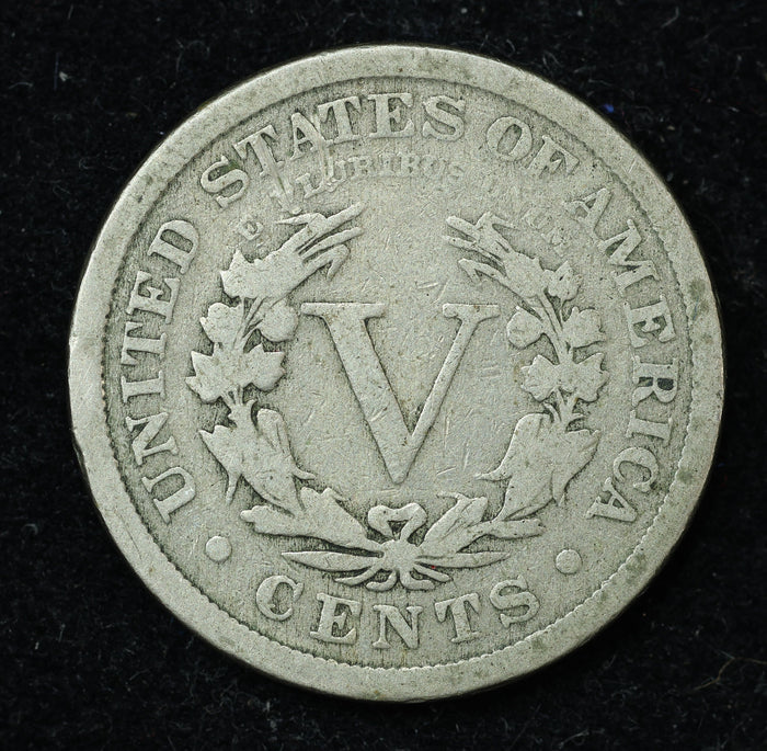 1892 5c Liberty V Nickel Five Cent Coin