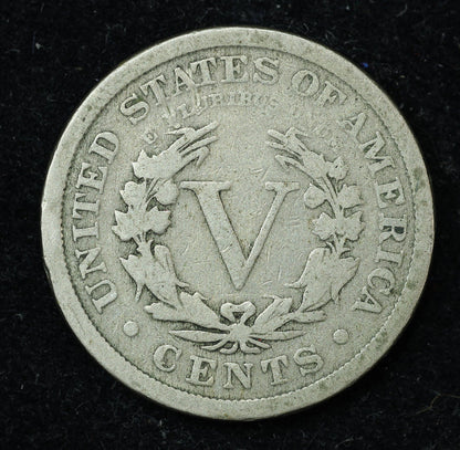1892 5c Liberty V Nickel Five Cent Coin