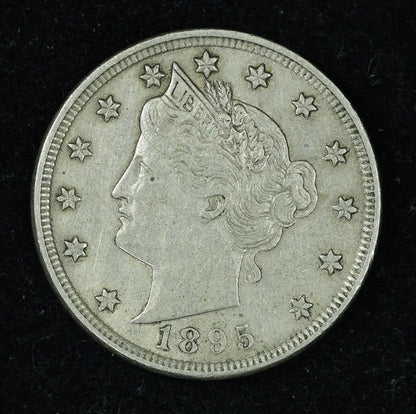 1895 5c Liberty V Nickel Five Cent Coin