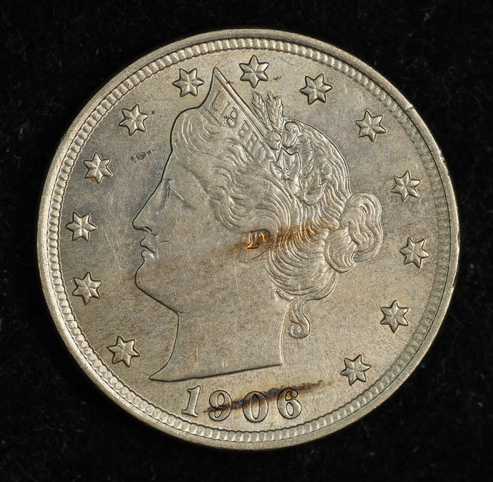 1906 5c Liberty V Nickel Five Cent Coin