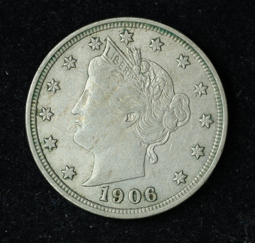 1906 5c Liberty V Nickel Five Cent Coin