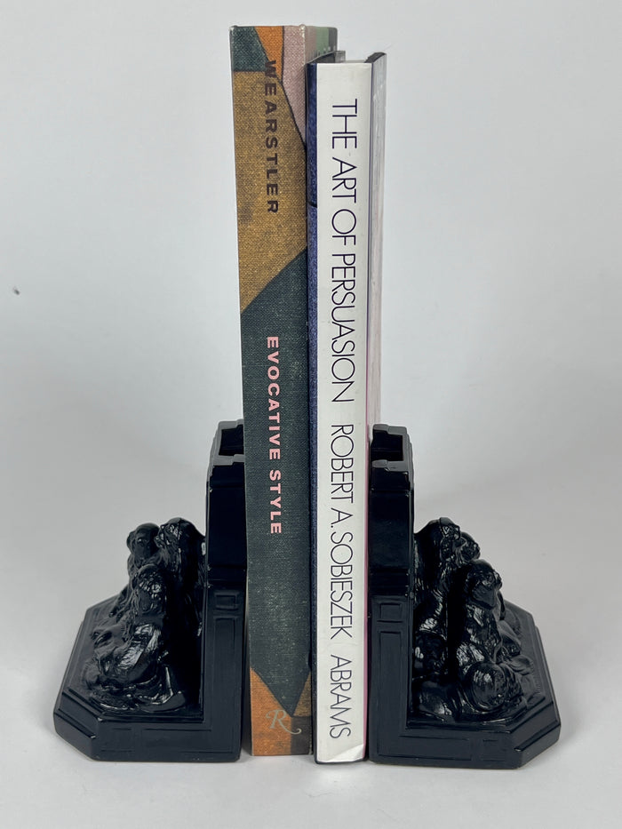 1920s Art Deco Pekingese Dog Bookends