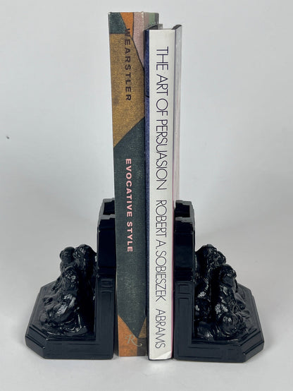 1920s Art Deco Pekingese Dog Bookends