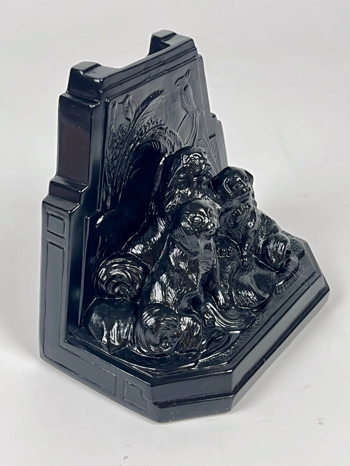 1920s Art Deco Pekingese Dog Bookends