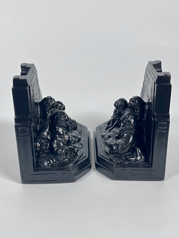 1920s Art Deco Pekingese Dog Bookends