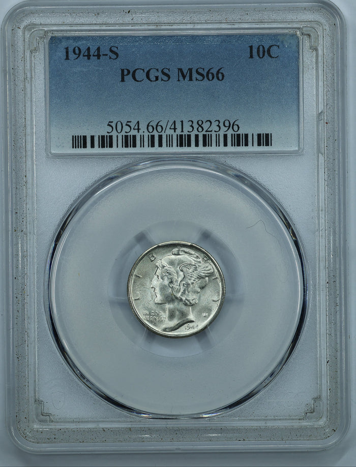 1944 S (San Francisco) Mercury Dime 10c - PCGS MS66