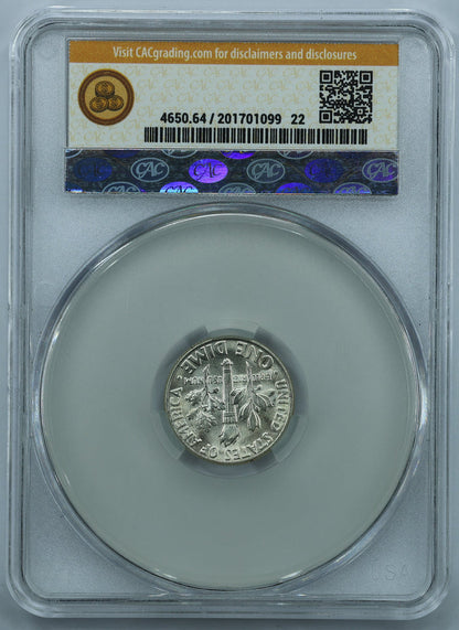 1946 Roosevelt Dime 10c - CAC MS64