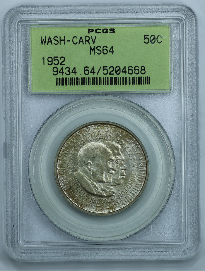 1952 Washington Carver Half Dollar 50c Commemorative - PCGS MS64 OGH
