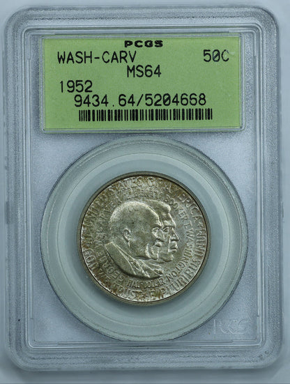 1952 Washington Carver Half Dollar 50c Commemorative - PCGS MS64 OGH
