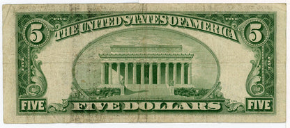 1953 A $5 Star Dollar Bill Silver Certificate F-1656* Priest Anderson *24146332A
