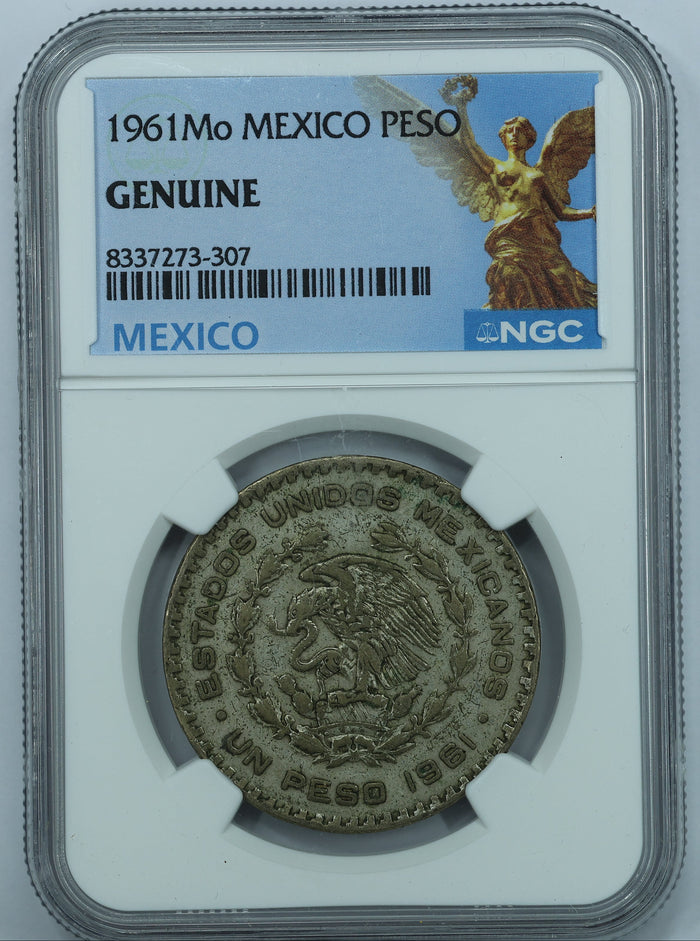 1961 Mo Mexico Peso - NGC Genuine – Certified Silver Coin