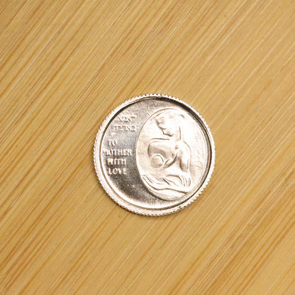1987 Israel Silver .999 Medal - Mother And Wife 1.5g 15mm
