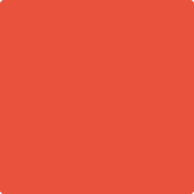 2011-20: Blazing Orange  a paint color by Benjamin Moore avaiable at Clement's Paint in Austin, TX.