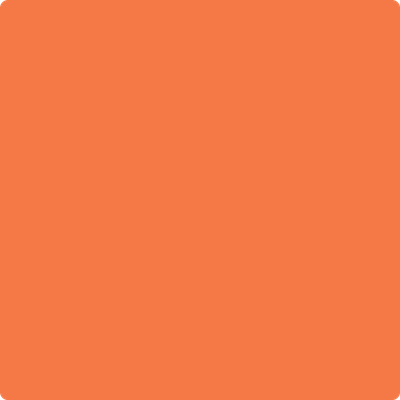 2014-30: Tangy Orange  a paint color by Benjamin Moore avaiable at Clement's Paint in Austin, TX.