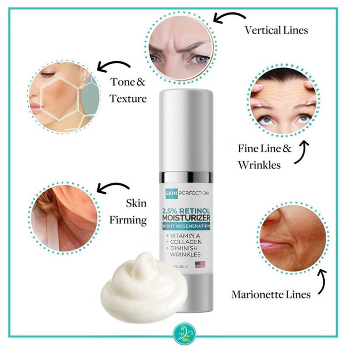 Retinol moisturizer for improved skin texture and brightness